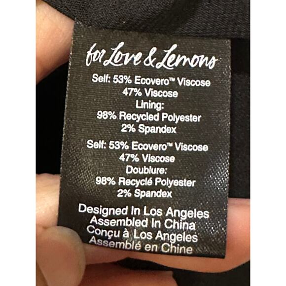 For Love & Lemons Rita Black & White Midi Dress Size Medium NWT - Picture 15 of 16